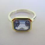 Aquamarine 18ct Gold And Sterling Silver Ring
