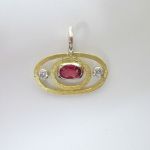 Diamond and Ruby 18ct Gold Charm