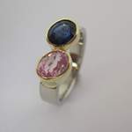 Pink And Blue Sapphire Ring