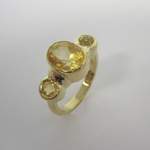 Citrine And 18ct Yellow Gold Ring